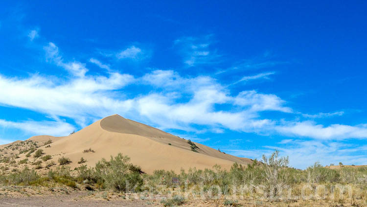 Altyn-Emel national park. The Singing Barkhan (also called Singing Sand Dunes)