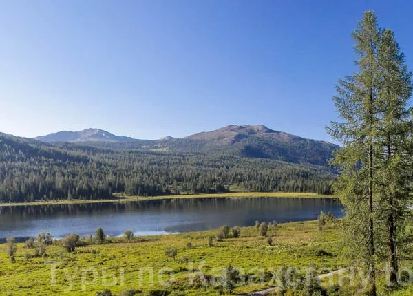 Yazevoye Lake and the mountain scenery of Altai